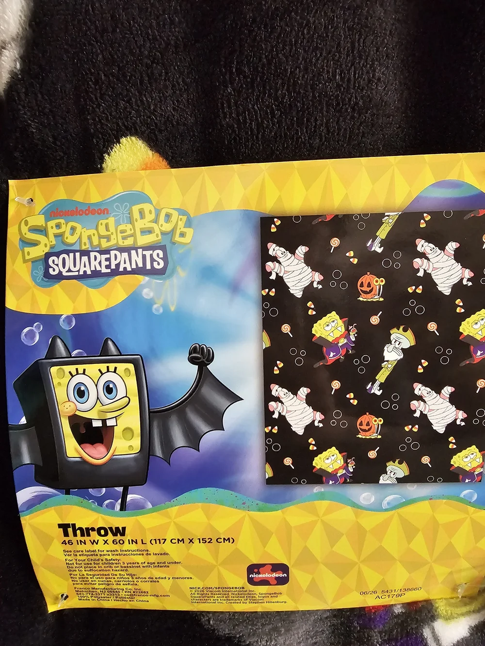 SpongeBob Squarepants Halloween Blanket
